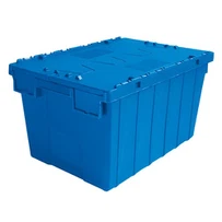 Euroboxen blauwe plastic opslag stapel nestbare containers doos kratten